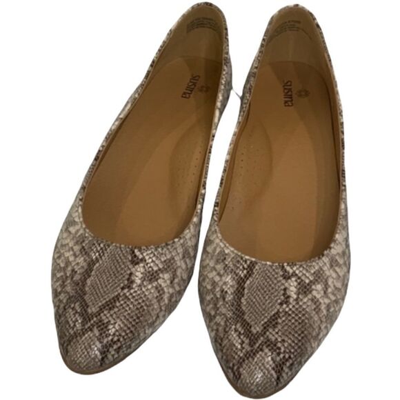𝅺SUSINA Francie Snakeskin Print Vegan Leather Low Rise Wedge US Size 9.5 NWT - Picture 5 of 9